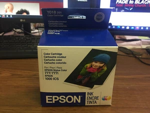 Cartucho de tinta de color genuino Epson T018 201 para lápiz óptico color 777, 777i y 1000 ICS - Imagen 1 de 4