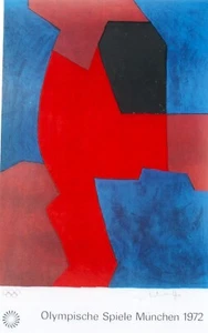 Póster original vintage de los Juegos Olímpicos de Múnich 1972 Poliakoff - Imagen 1 de 1