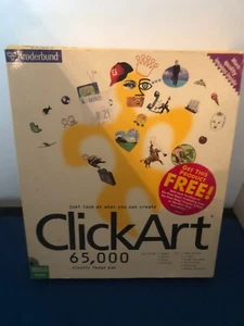 Broderbund Click Art 65,000 5 Cd Window 95 COMPLETE - Picture 1 of 7