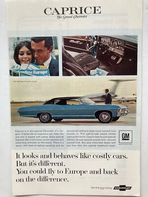 1967 Chevrolet Caprice 2 двери печатная реклама - Изображение 1 из 2