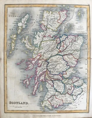 1831 Antique Map; Scotland by Neele - Image 1 of 3