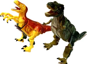 Transformers Dinosaurio Knockoff Bootleg Verde T-Rex Amarillo Raptor Dinobot Años 2000 - Imagen 1 de 11