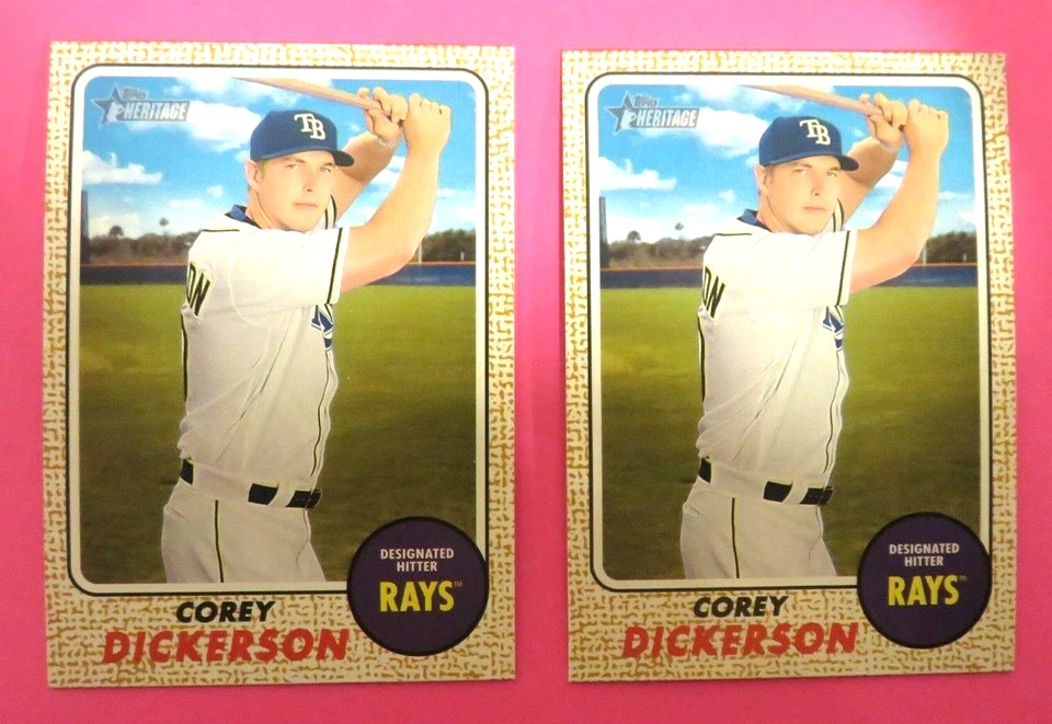 2 - 2017 Topps Heritage, Tampa Bay Rays - COREY DICKERSON - Image 1 of 1