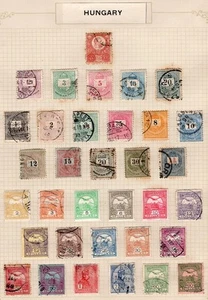 Hungary page of stamps from an old album - Bild 1 von 3