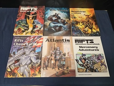 6 RIFTS - Libro de Magia + Atlántida + Mercenario + Megaverso + Vampiros + Caos  Foto 1 de 4