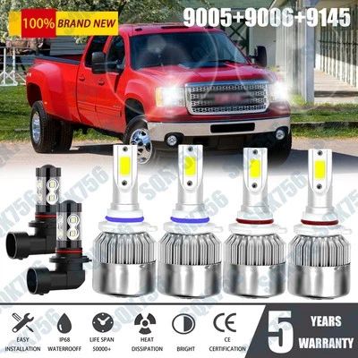 Combo faros LED bombilla antiniebla para GMC Sierra 1500 3500 - 2003 2004 2005 2006 Foto 1 de 4