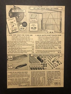 Vintage 50er Jahre Spiegel Katalog Seite Anzeige Garagentor Reifen Zündkerzen 0C25 - Bild 1 von 2