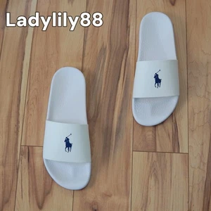 NWT Polo Ralph Lauren Men "Signature POLO Slide" Slide Sandal Flip Flops Slipper - Picture 1 of 8