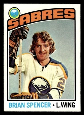 1976 TOPPS BRIAN SPENCER 191 NRMT HOCKEY BUFFALO SABRES - Image 1 of 2