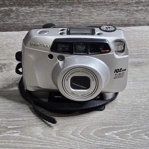 Pentax IQ Zoom 160 analoge Kompaktkamera 35 mm silber Multifunktion Auto - Bild 1 von 8