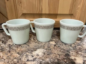 Vintage 1978 Pyrex "Woodland Brown" Set/3 Coffee Mugs USA - Picture 1 of 1