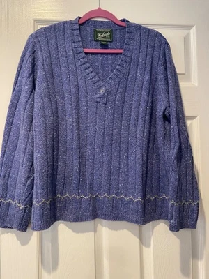 Woolrich Blue V Neck Sweater XL/14/16/18/20 - Image 1 of 2
