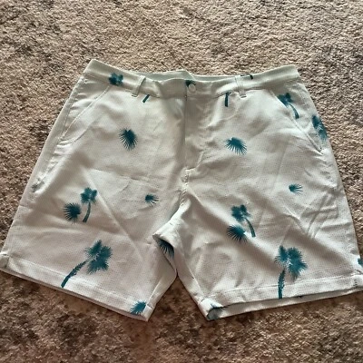 PUMA Golf 599563 Palmetto Seersucker Shorts Ocean Depths Sz 36 - Image 1 of 4