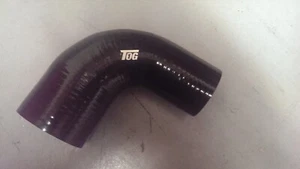 TOG 2.25-2.75inch 57-70mm 90 degree silicone hose reducer bend elbow black 125mm - Picture 1 of 3