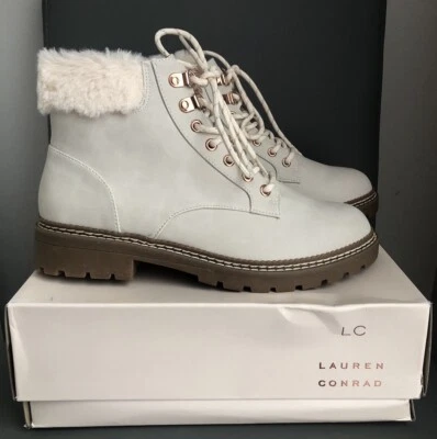 Botines LC Lauren Conrad marfil de piel sintética talla 10 Foto 1 de 4