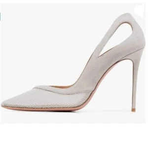 FSJ Grey Pointed Toe Stiletto High Heel Mesh Pumps Slip on Dressy Ladies Shoes - Picture 1 of 8