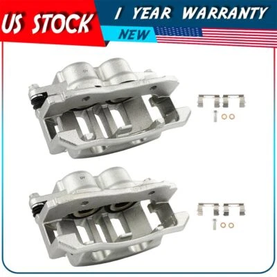 Pair Front Brake Calipers w/ Bracket For 2003-2011 FORD?CROWN VICTORIA - Image 1 of 4