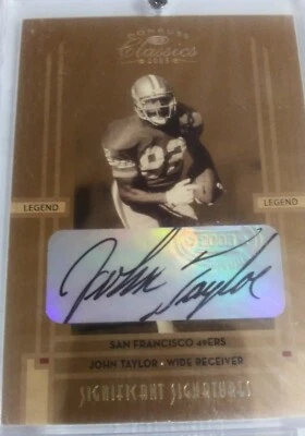 2005 DONRUSS CLASSIC SIGNIFICANT SIGNATURES JOHN TAYLOR AUTOGRAPH 15/100 SP 49ER - Image 1 of 2