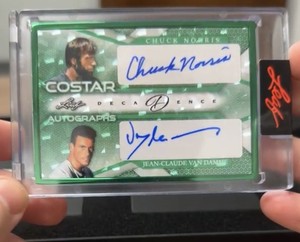Jean-Claude Van Damme Chuck Norris 2023 Leaf Pop Century Decadence Dual Auto /5