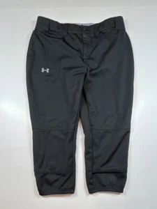 Pantalones de béisbol Under Armour para hombre ropa deportiva negros ajustados recortados talla mediana - Imagen 1 de 7