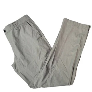 Gap Khakis maßgeschneiderte Herrenhose Größe 32 x 30 gerade Passform Streifen grau Taschen - Bild 1 von 12
