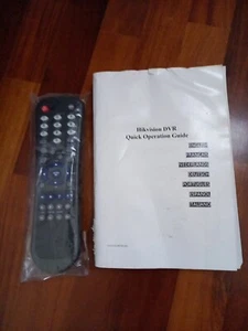 Hikvision Remote Control CCTV DVR NVR Telecomando Originale Nuovo Manuale D'uso - Imagen 1 de 3