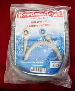 Fail-Safe "NO MORE FLOODS" Laundry Supply Mechanical Auto shut off Hose set - Picture 1 of 8