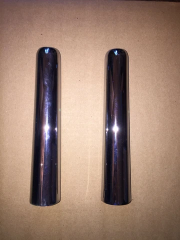 STEAMPUNK Pair Vintage NEW  7 3/4" Chrome Brass Mounts ?  California Faucet ? Cover