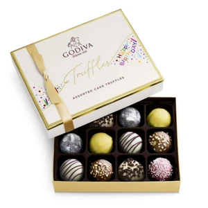Godiva Chocolatier Geburtstag Trüffel verschiedene Schokolade Geschenkbox, 12 Stück - Bild 1 von 12