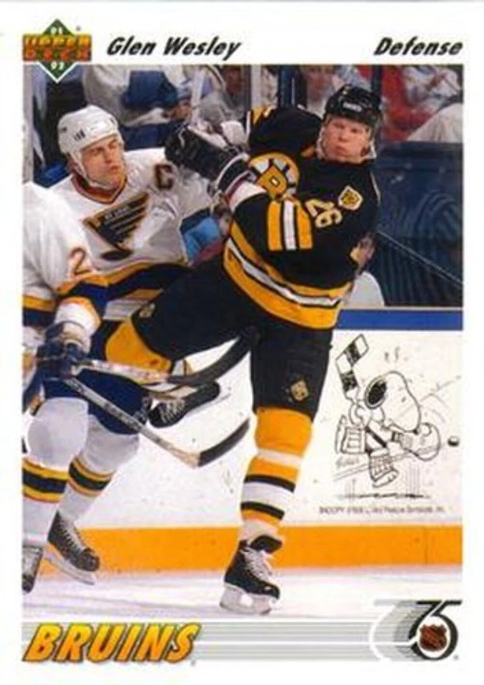 #370 Glen Wesley - Boston Bruins - 1991-92 Upper Deck Hockey - Image 1 of 1