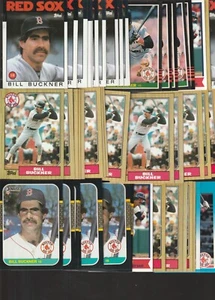 BILL BUCKNER GROSSES SET MIT 50 BASEBALLKARTEN ROT SOX nur VALLEGO - Bild 1 von 1
