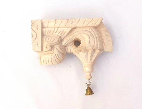 7" Wall hanging wooden Pearl Brown corbel Hand Carved used for hanging lamp Cover