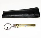 Vintage AT&T Drive Safely Gold Tone Key FOB Chain Tire Pressure Air Gauge Ad