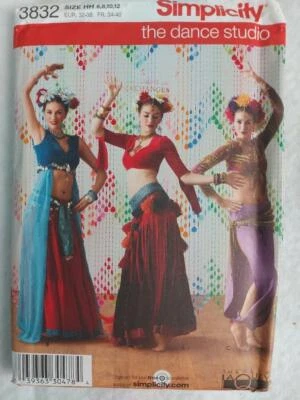 Simplicity 3832  Misses' Belly Dancer Halloween Costume Pattern Sz 6-12 - Image 1 of 2