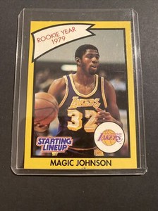 1990 Kenner Starting Lineup Magic Johnson Rookie Year 1979 Card