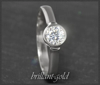Diamant Ring aus 585 Gold; Brillant mit 0,56ct in Si3; 14K Damen Solitärring - Bild 1 von 4