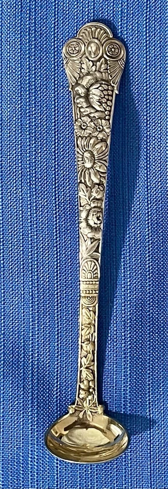 Горчичный ковш Gorham Cluny из чистого серебра - золотая стирка 1880 г. под старину Gorham - Изображение 1 из 4