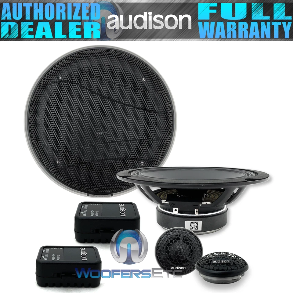Audison APK165 PRIMA Series 6.5" 300W Peak 4 Ohms 2-Way Comp Speaker System