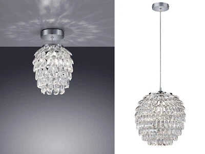 Pendelleuchten einflammig mit Acryl Kristallen schöne Lampen für über Esstisch - Bild 1 von 4