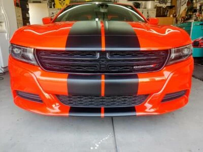 Calcomanía gráfica de vinilo de 10" para Dodge Charger de 15 a 25 rayas de carreras de duelo 36 pies Foto 1 de 4