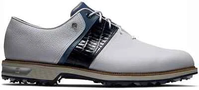 FootJoy Dryjoys Premiere Series Packard Golf Shoes - White/Navy 54269-BLEMS - Image 1 of 4