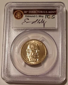 PCGS 2009 James K Polk Presidential Dollar Error Edge Lettering Unc MS66 Moy (B) - Picture 1 of 2