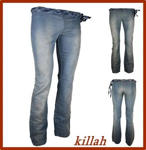 Jeans Killah Donna Elasticizzato  A Zampa D'elefante Taglia W 26-27-28-29-32-33 - Picture 1 of 10
