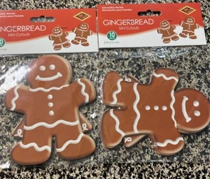 Beistle Mini Mini Gingerbread Christmas Cutouts-20 Pcs, Mini 5 Inch. 2 Pks of 10 - Picture 1 of 2