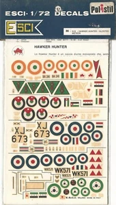 HAWKER HUNTER - GLOSTER METEOR 1/72 DECALS ESCI 86 - SIGILLATO - Picture 1 of 1