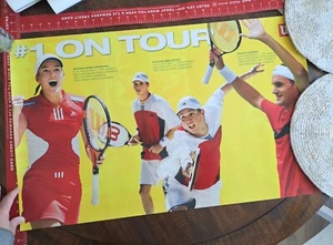 7 RARE WILSON TENNIS RACQUET RACKET POSTER S ROGER FEDERER justine hennin PROMO - Picture 1 of 2