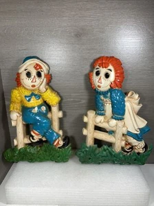 Appendiabiti da parete vintage RAGGEDY ANN & ANDY 1977 Bobbs-Merrill.   - Foto 1 di 8