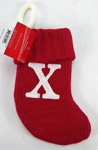 Calcetín Mini Monograma De Tejido X Rojo Wondershop Navidad Target 8" - Imagen 1 de 1