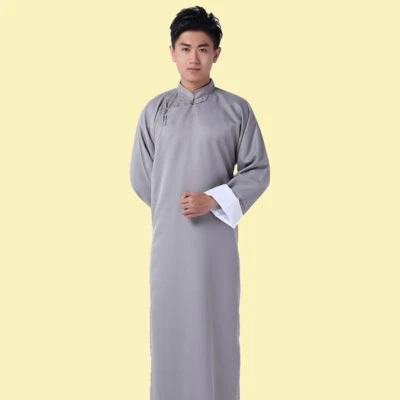 Adults Children Kids Gown Robe Chinese Ancient Mandarin Neckwear Stage Clothing - Imagem 1 de 4