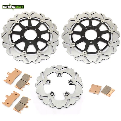Front Rear Brake Rotors Discs and Pads For Suzuki GSXR750 96-99 TL1000R 98-03 - Image 1 of 4